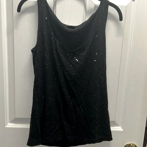 Talbots Black Sequin Tank